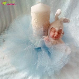 Lumanare Botez Blue Sleepy Baby1