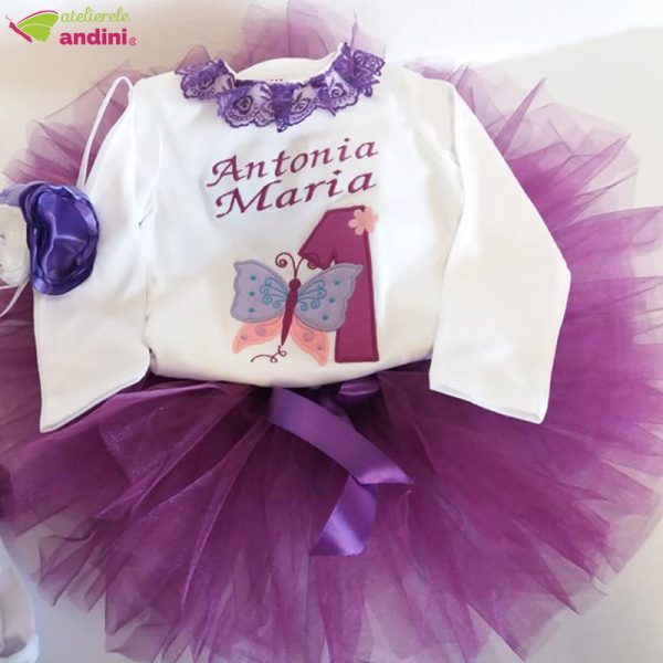 Set Rochita Tutu Mauve Butterfly1