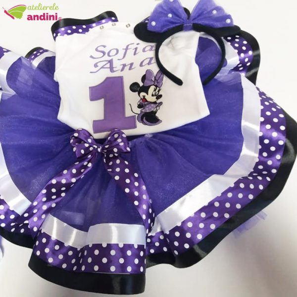 Set Rochita Tutu Purple Minnie Mouse1