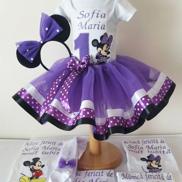 Set Rochita Tutu Purple Minnie Mouse2
