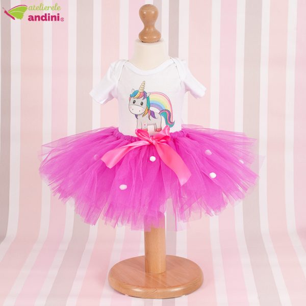 Set Rochita Tutu Rainbow Unicorn11