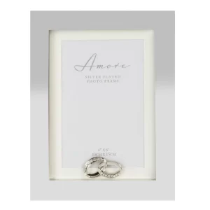 Rama foto Amore Crystal Ring Argintata 10x15