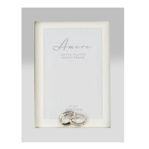 Rama foto Amore Crystal Ring Argintata 10x15