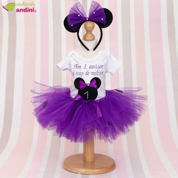 Set Rochita Tutu Purple Bow1