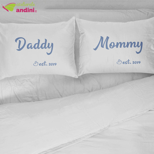 Lenjerie de Pat Personalizata Daddy Mommy4