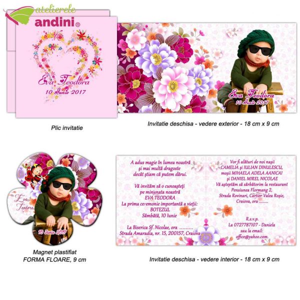 invitatii botez marturie magnet 2in11