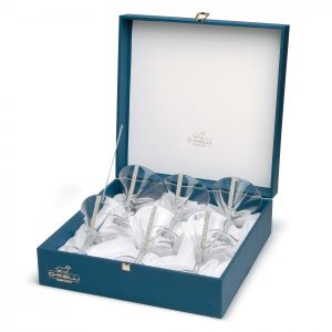 set de 6 pahare pentru martini cu cristale made by chinelli italy cli189