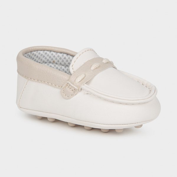 mocasini baby white cream 1