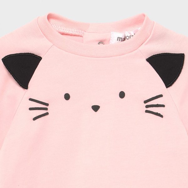set bluza pantaloni fetite pink kitty 1
