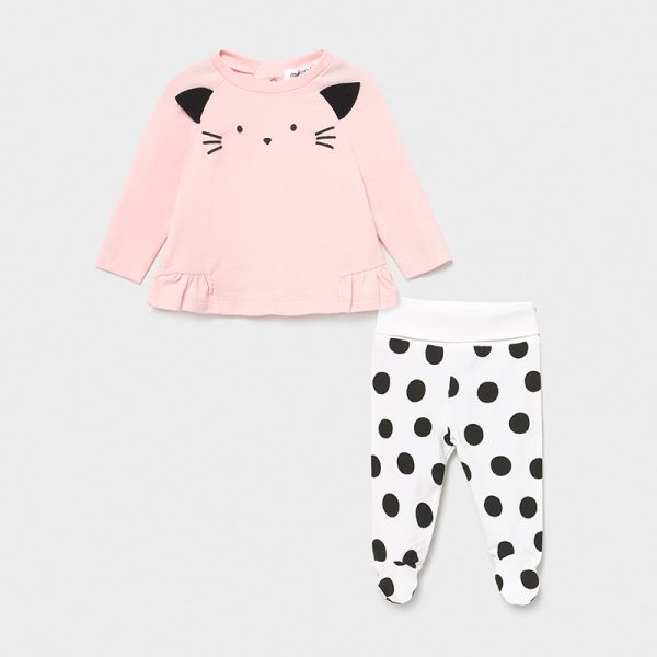 set bluza pantaloni fetite pink kitty 4