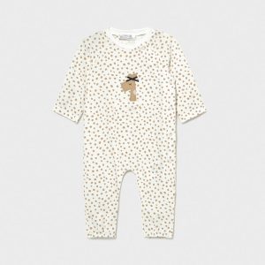 pijama fetita giraffe cream dots 1