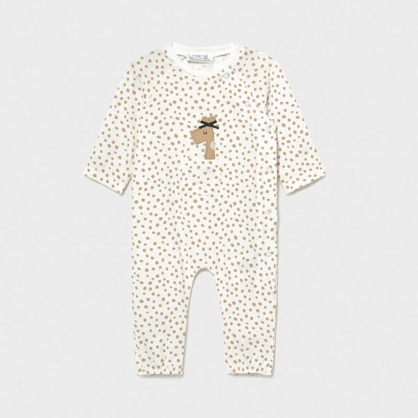 pijama fetita giraffe cream dots 1