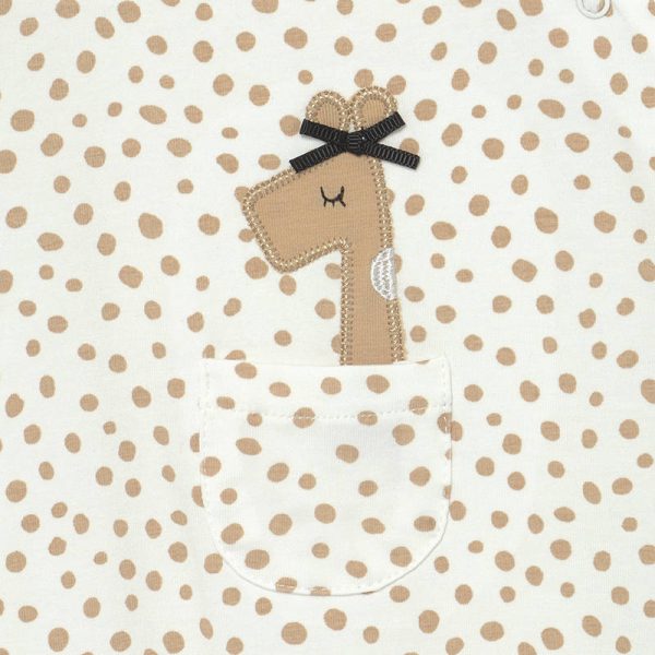 pijama fetita giraffe cream dots 3