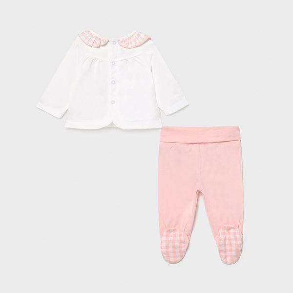 set bluza pantaloni fetite fluturas si libelule roz 2