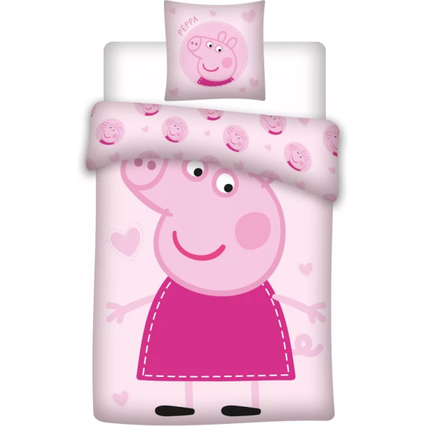 6632 5186819 12 Set lenjerie pat copii Peppa Pig 100x135   40x60 SunCity BRM000188 B3406632