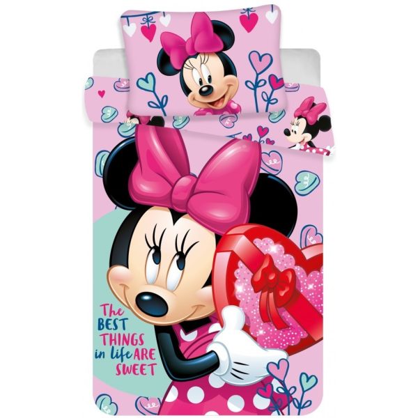 6711 5191173 12 Set lenjerie pat copii Minnie Hearts 100x135   40x60 SunCity JFK016114 B3406711