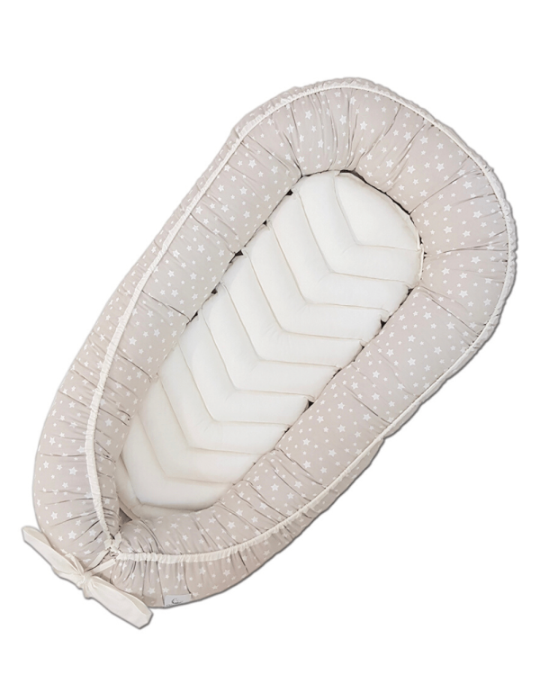 baby nest cu baza detaabila beige