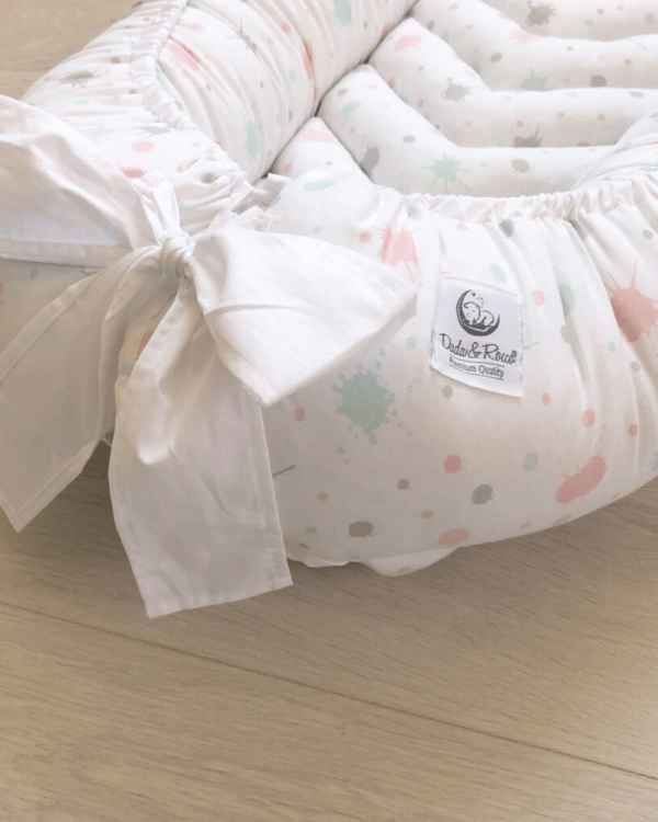 babynest cu baza detaabila aura white 1