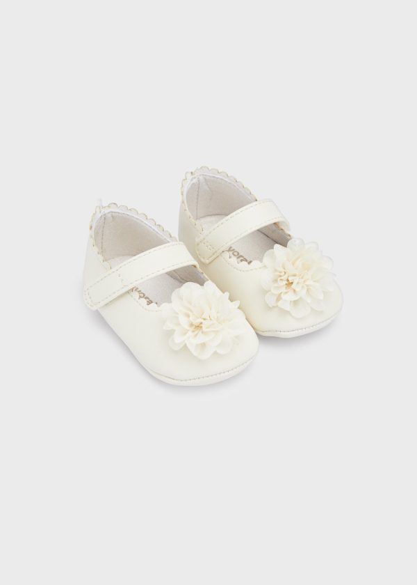 Pantofiori Fetițe Off-White Flower
