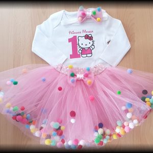 Set Rochiță Tutu - Candy Hello Kitty