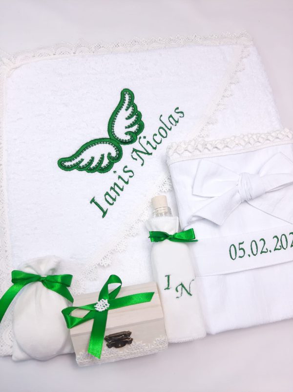 Set Lumânare +Trusou Complet Green Angel Wings 9 piese