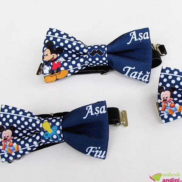 Papion Botez Mickey Mouse cu Buline 566