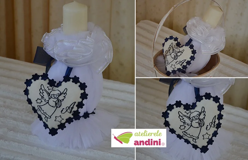 Lumanare Botez Blue Angel