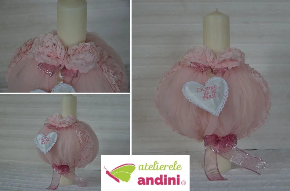 Lumanare Botez Heart