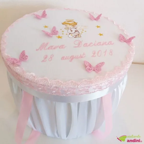 Cutie Trusou Botez Angel and Butterflies Pink1