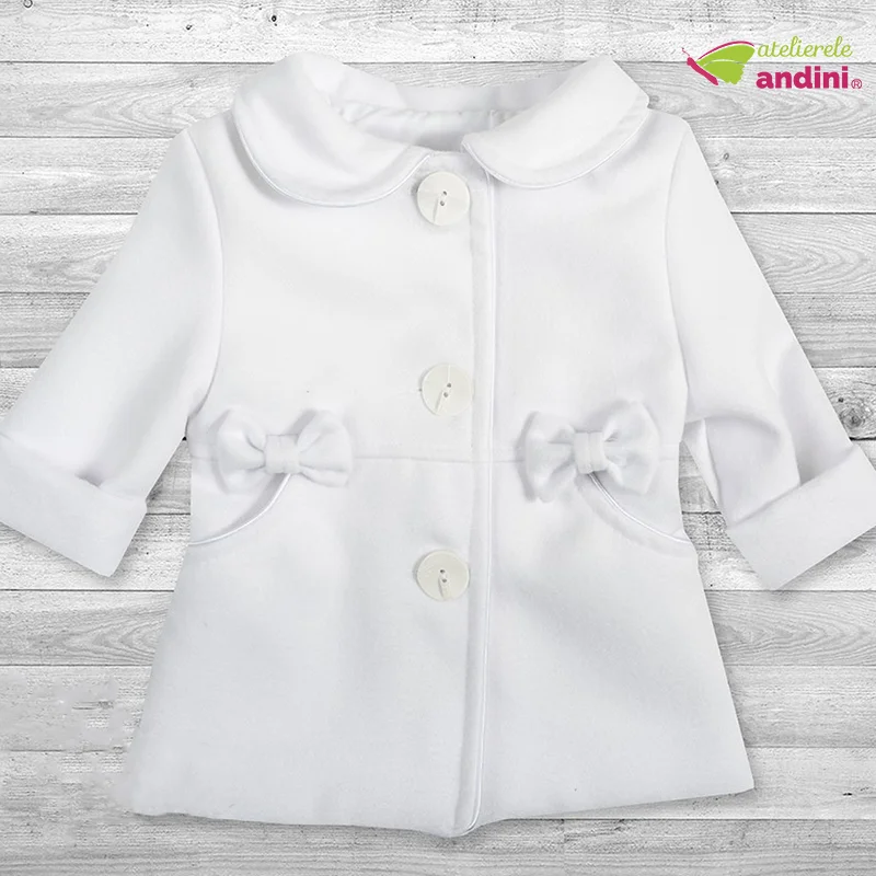 Paltonas Botez Little Bows Simple White1