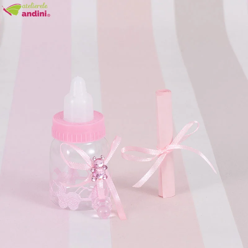 invitatii botez biberon roz1