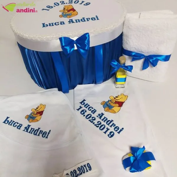 Trusou Complet Botez Happy Winnie Blue2