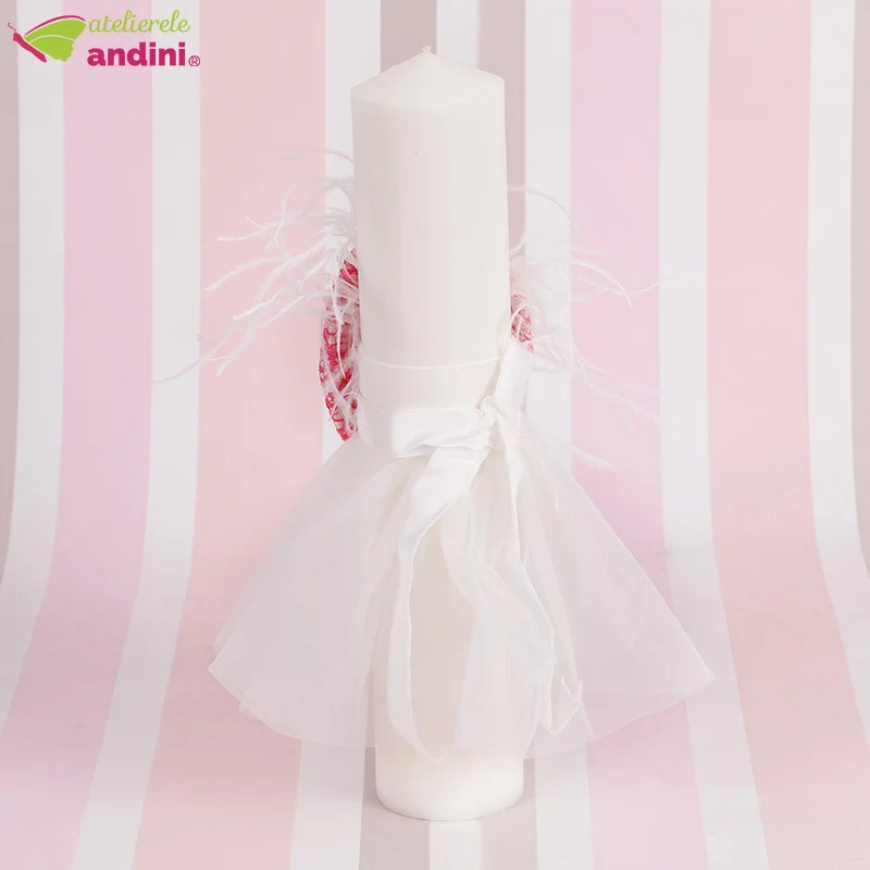 Lumanare Botez Fuchsia Marble2