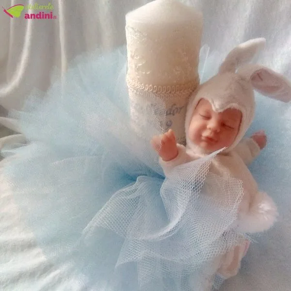 Lumanare Botez Blue Sleepy Baby2