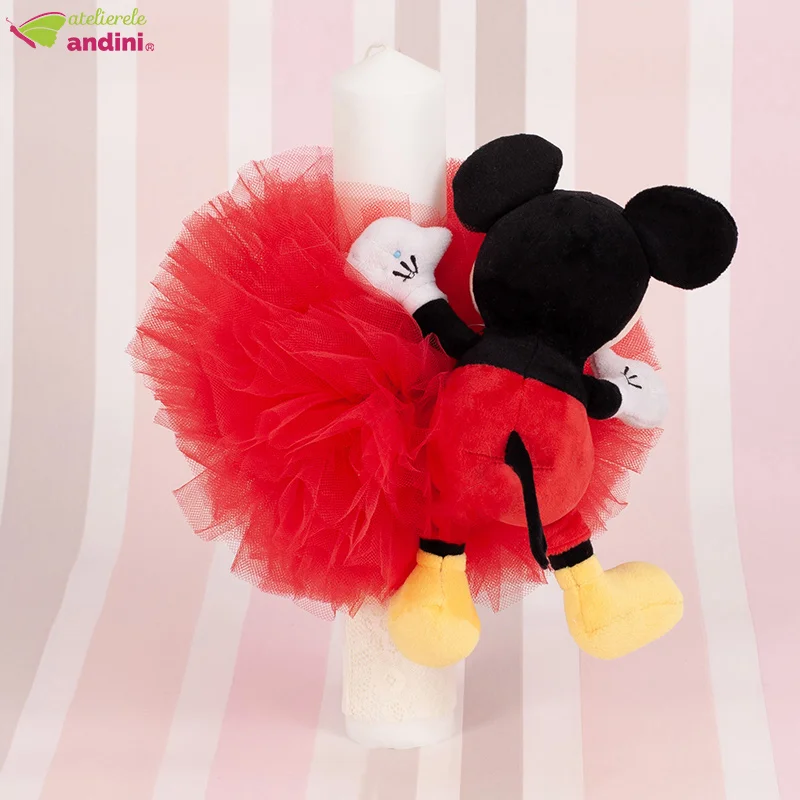 Lumanare Botez Red Mickey Mouse1