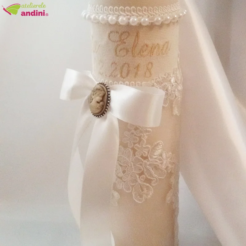 Lumanare Botez Simple Lace2