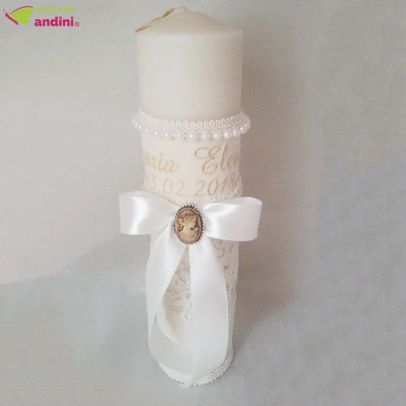 Lumanare Botez Simple Lace3