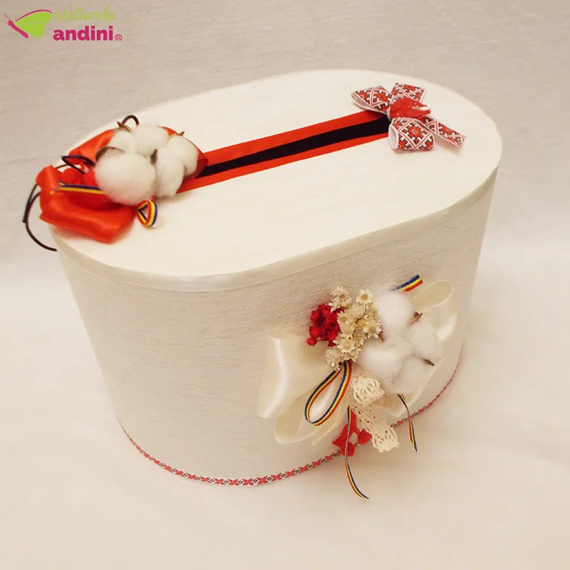 Cutie Dar Botez Flori de Bumbac1