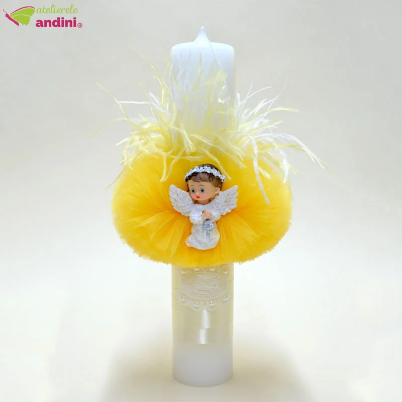 Lumanare Botez Pretty Yellow1