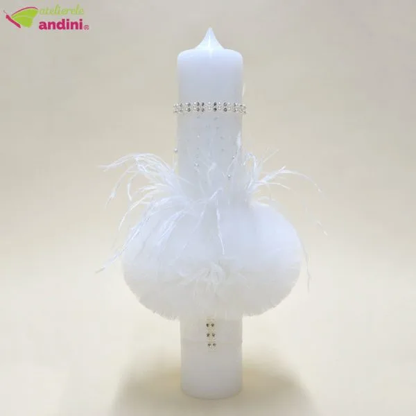 Lumanare Botez Pure Feathers2