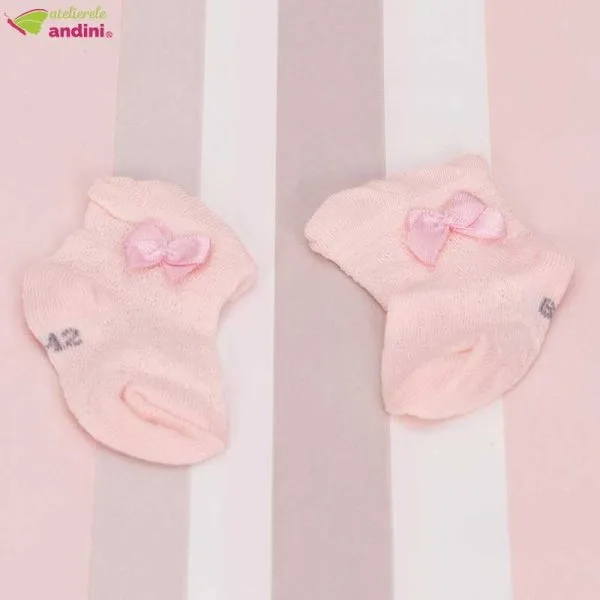 Sosete Bebe Little Bow Pink1
