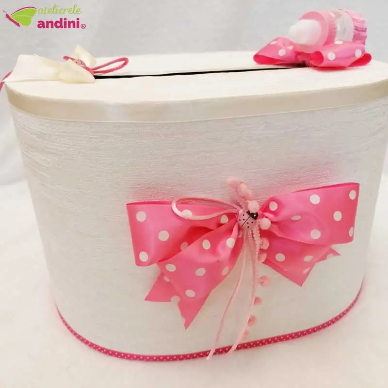 Cutie Dar Botez Roz Bonbon2