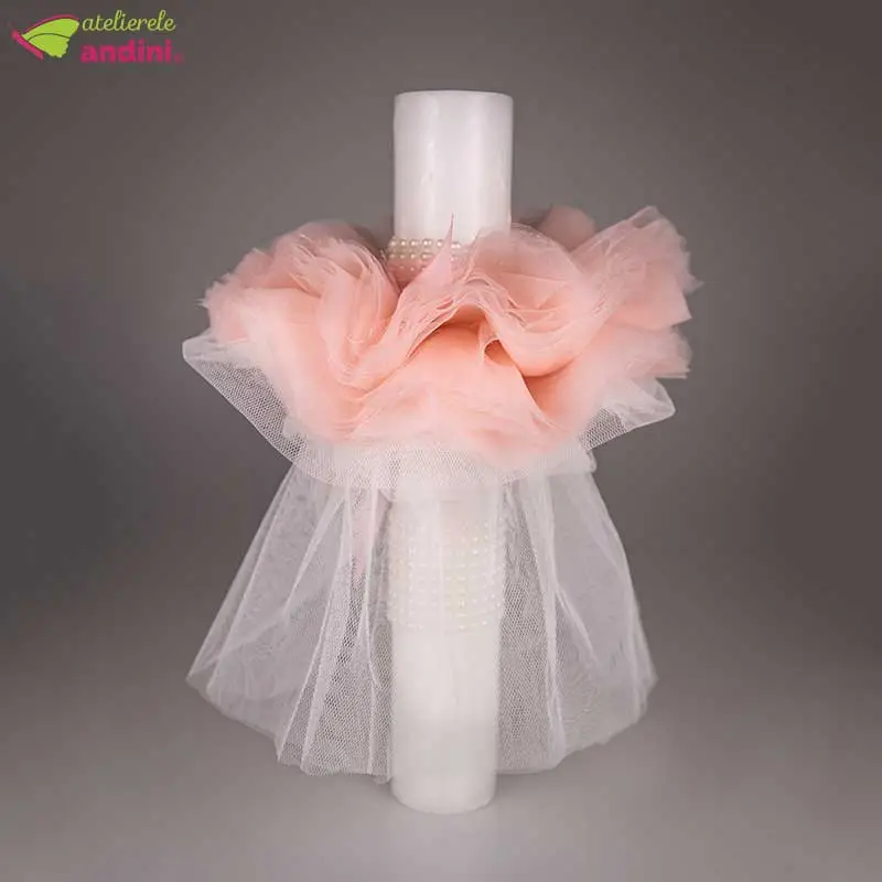 Lumanare Botez Simple Pink1