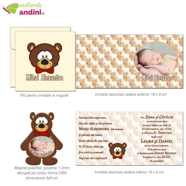 invitatii botez marturie magnet 2in116