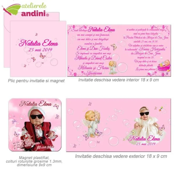 invitatii botez marturie magnet 2in128