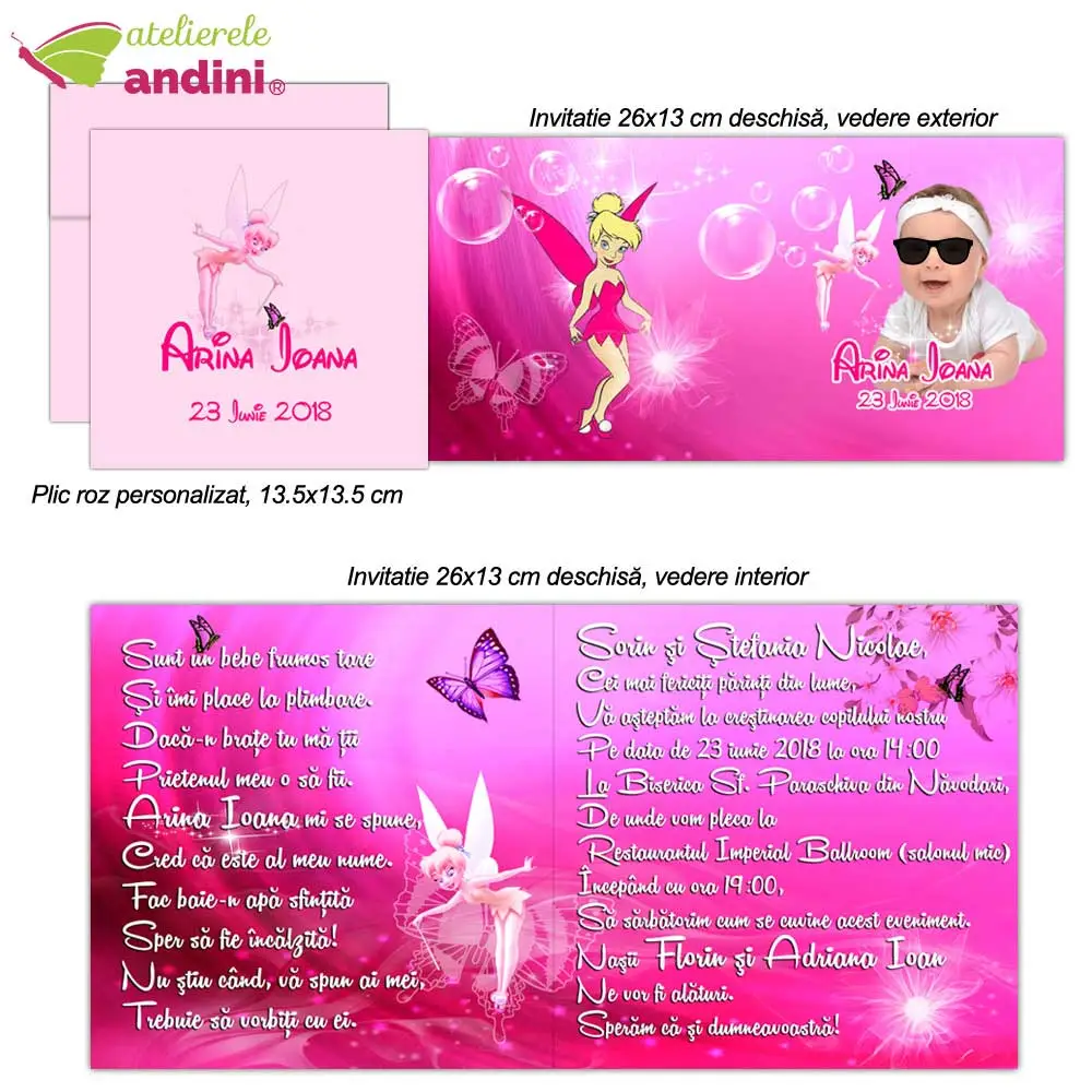 invitatii botez personalizate plic14 invitatii botez personalizate plic14