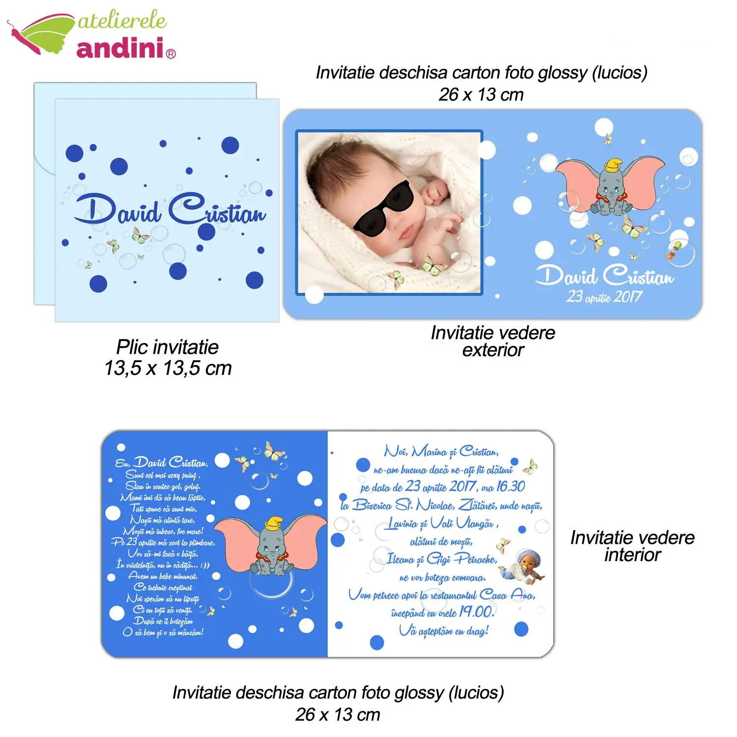 invitatii botez personalizate plic17 invitatii botez personalizate plic17