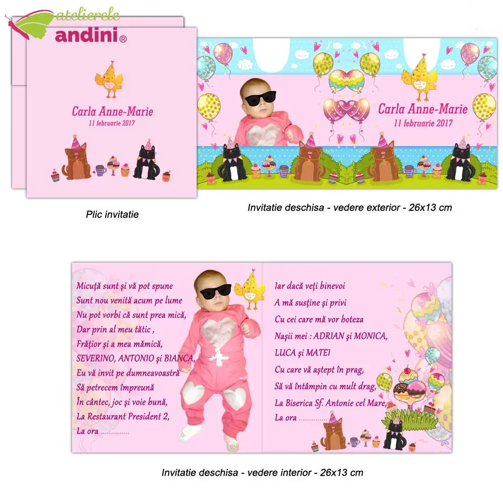 invitatii botez personalizate plic21 invitatii botez personalizate plic21