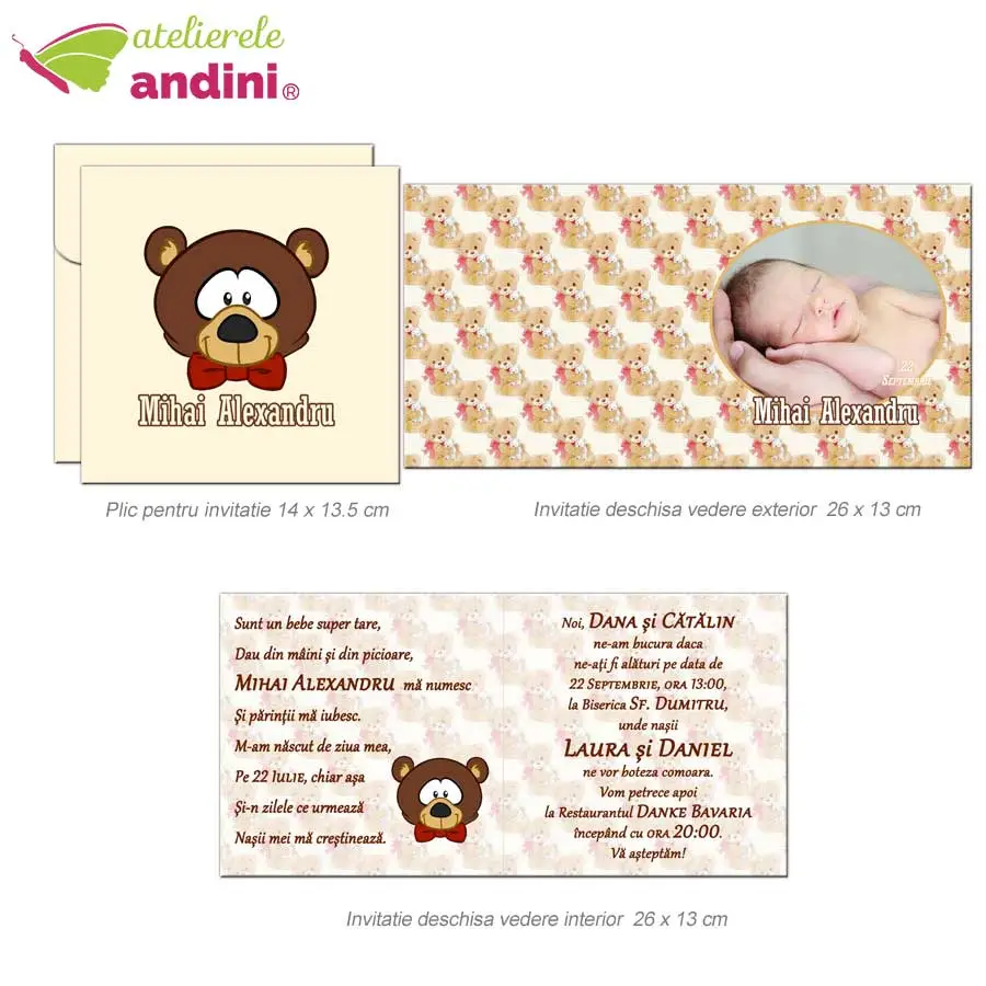 invitatii botez personalizate plic23 invitatii botez personalizate plic23