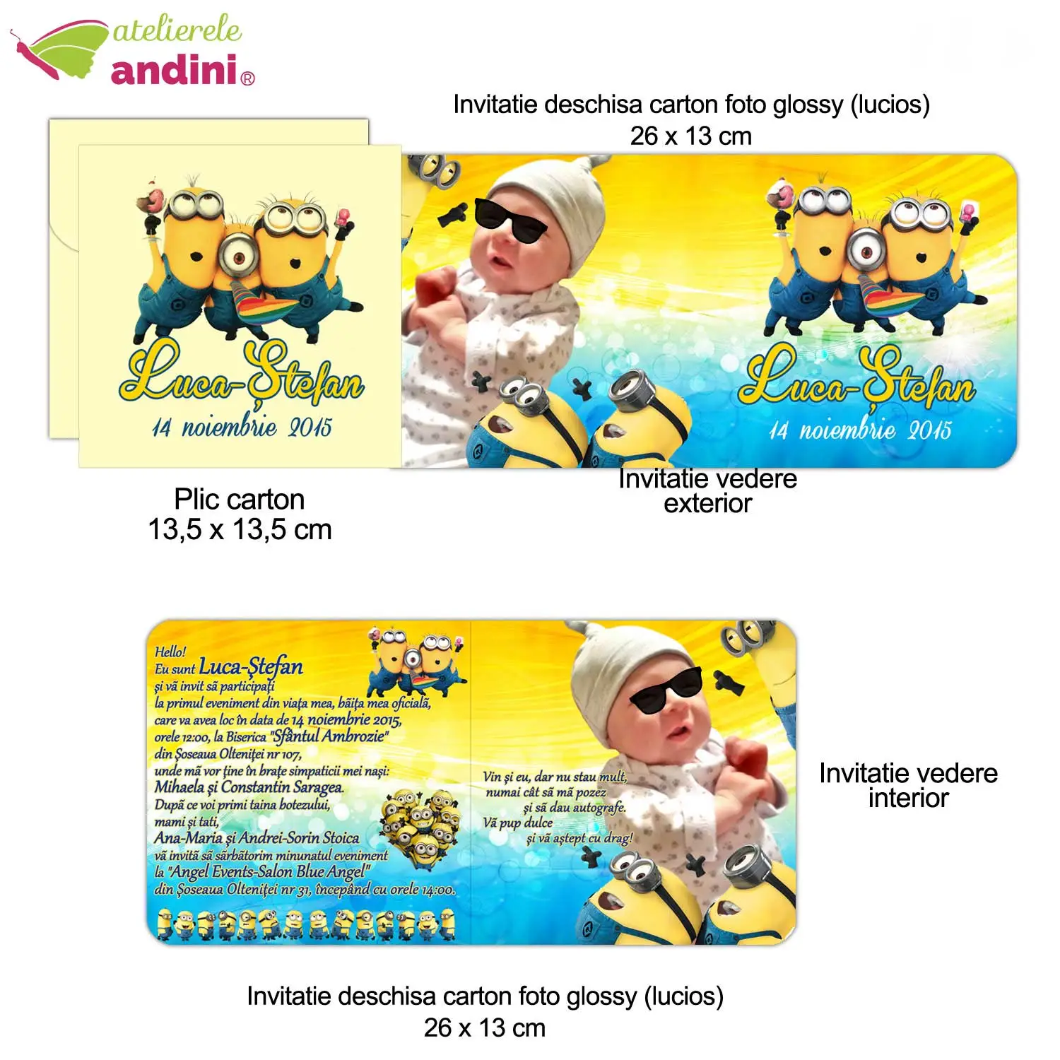 invitatii botez personalizate plic24 invitatii botez personalizate plic24